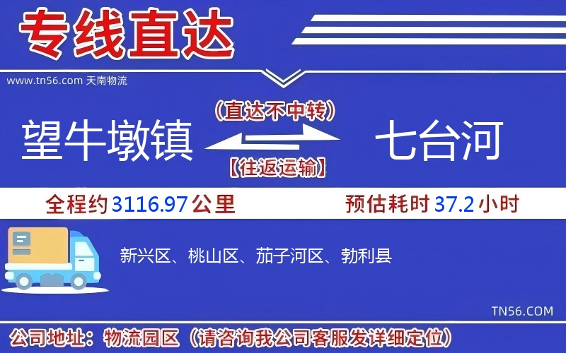 望牛墩鎮到七臺河物流公司